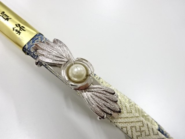 未使用品　パール帯留め　佐賀錦帯締めセット